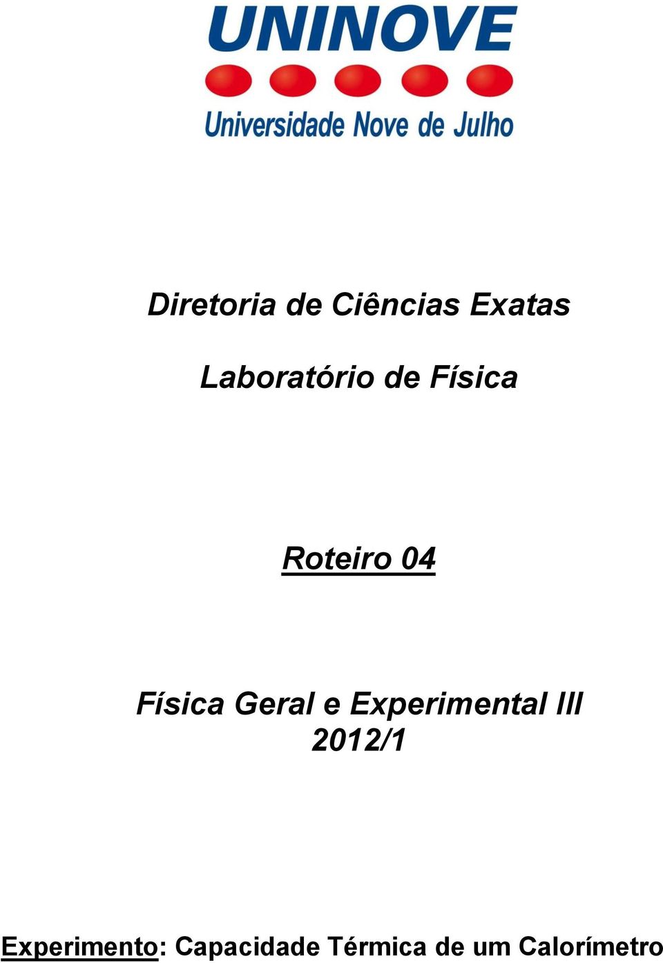 Física Geral e Experimental III