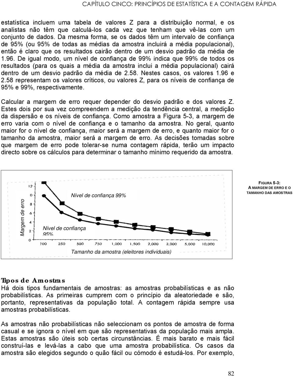 Da mesma forma, se os dados têm um intervalo de confiança de 95% (ou 95% de todas as médias da amostra incluirá a média populacional), então é claro que os resultados cairão dentro de um desvio