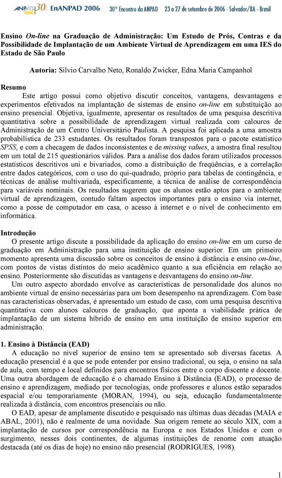 on-line em substituição ao ensino presencial.