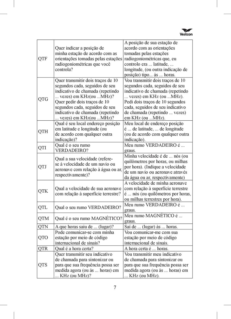 Quer pedir dois traços de 10 segundos cada, seguidos de seu indicativo de chamada (repetindo... vezes) em KHz(ou...MHz)?