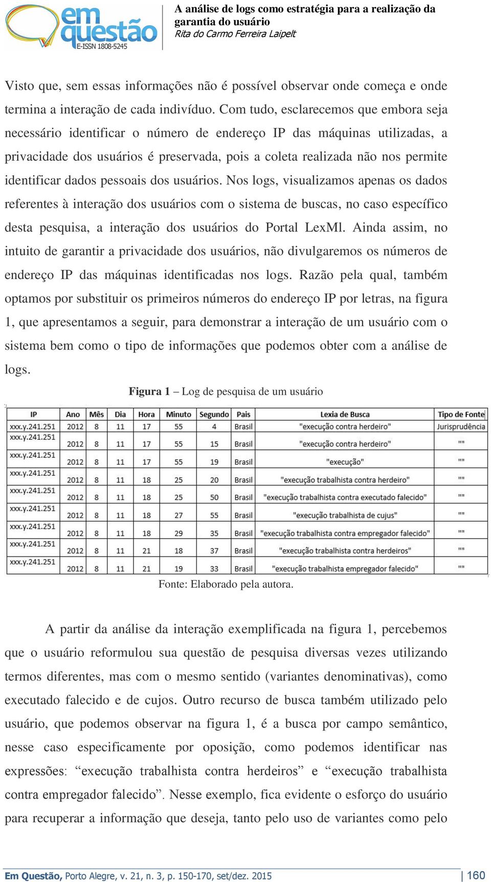 identificar dados pessoais dos usuários.