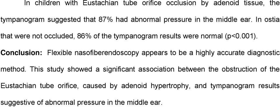 Conclusion: Flexible nasofiberendoscopy appears to be a highly accurate diagnostic method.