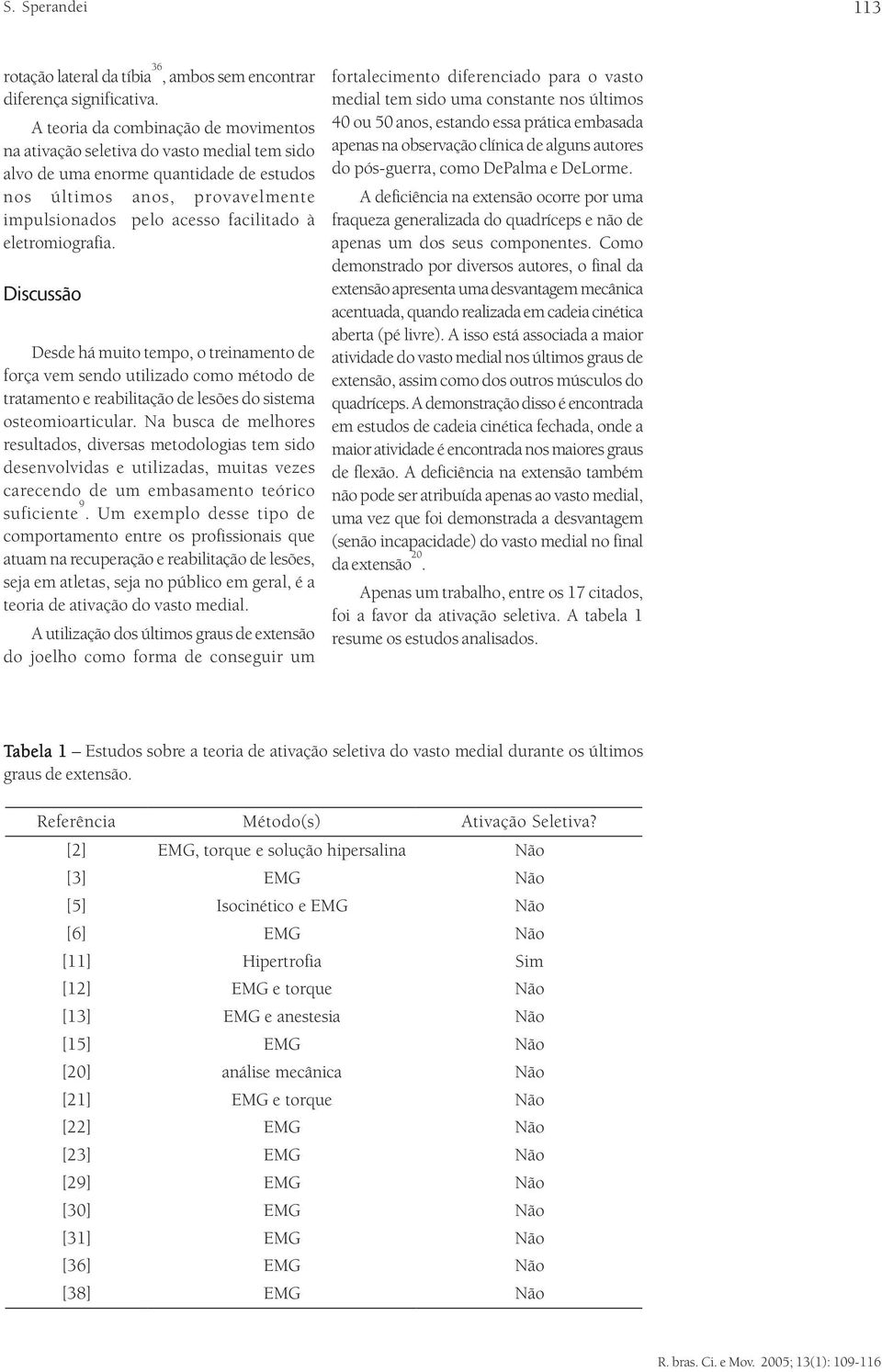 eletromiografia. Discussão Desde há muito tempo, o treinamento de força vem sendo utilizado como método de tratamento e reabilitação de lesões do sistema osteomioarticular.