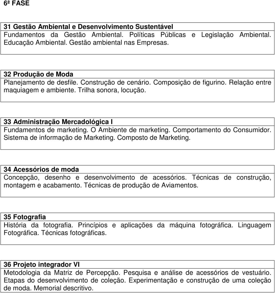 33 Administração Mercadológica I Fundamentos de marketing. O Ambiente de marketing. Comportamento do Consumidor. Sistema de informação de Marketing. Composto de Marketing.