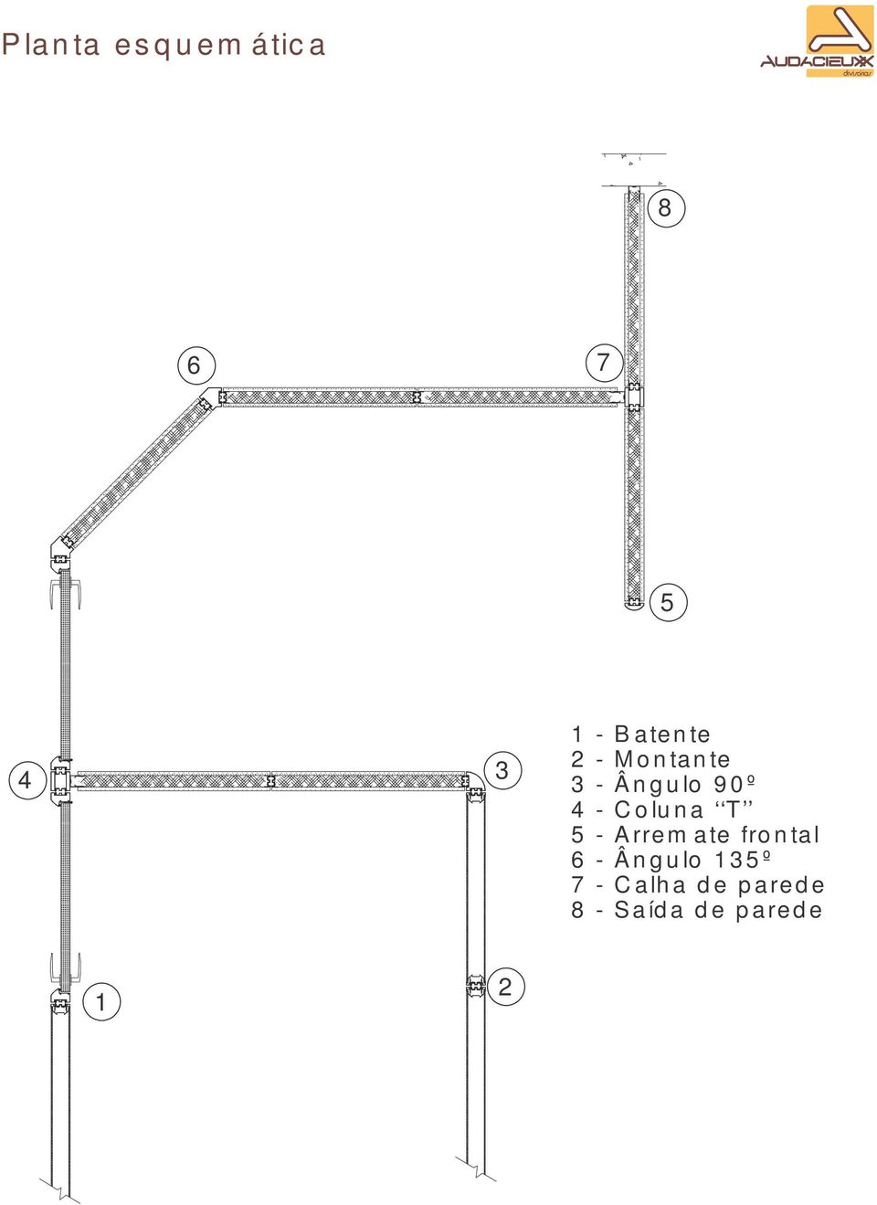 - Arremate frontal 6 - Ângulo 135º 7