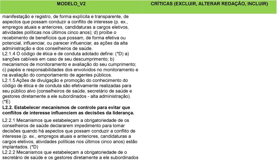 , empregos atuais e anteriores, candidaturas a cargos eletivos, atividades políticas nos últimos cinco anos); d) proíbe o recebimento de benefícios que possam, de forma efetiva ou potencial,