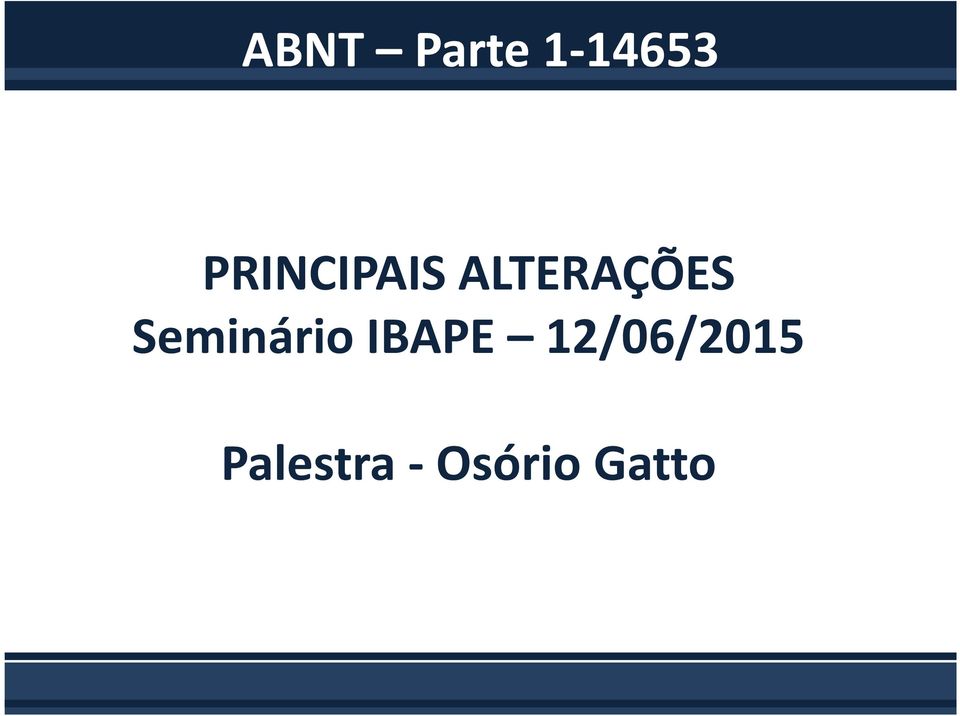 Seminário IBAPE