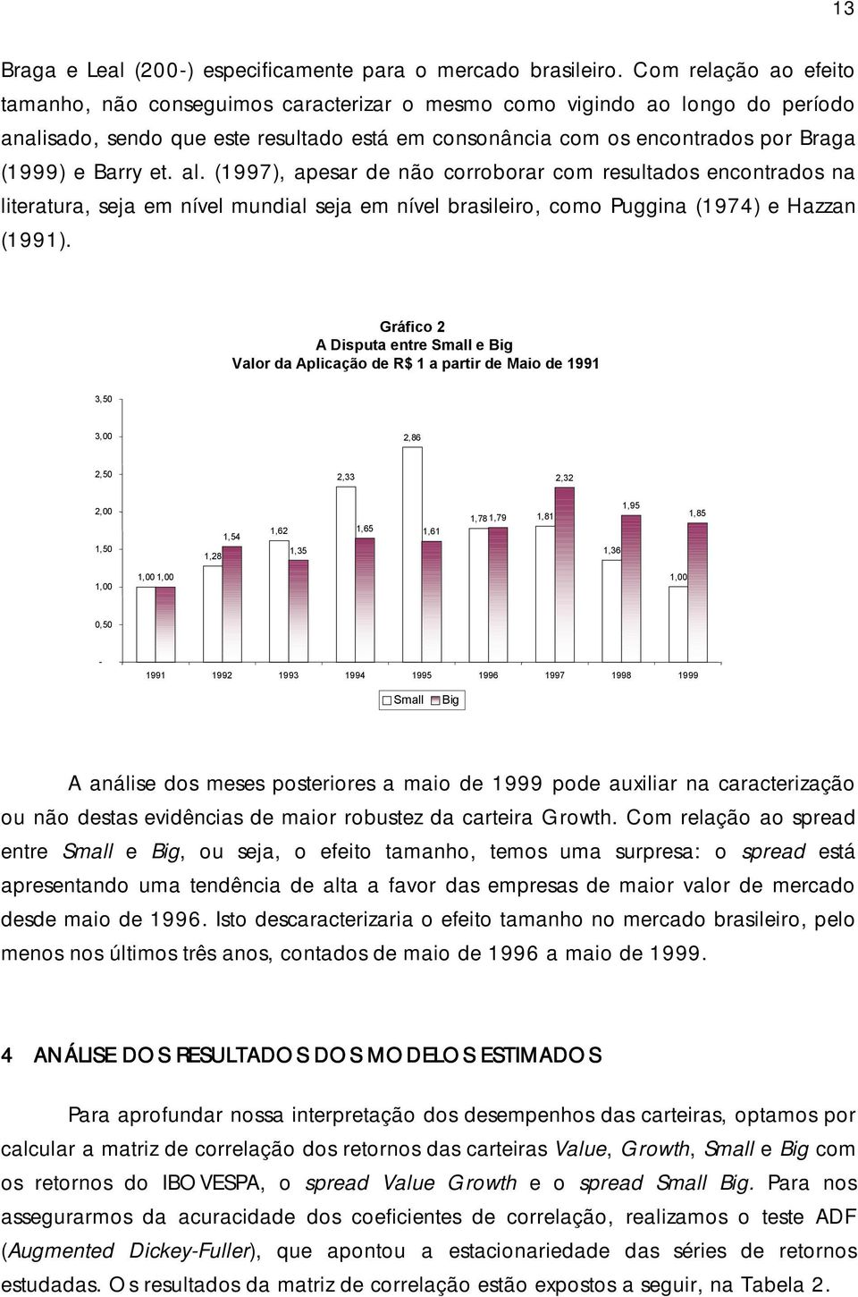 Barry et. al. (1997), apesar de não corroborar com resultados encontrados na literatura, seja em nível mundial seja em nível brasileiro, como Puggina (1974) e Hazzan (1991).