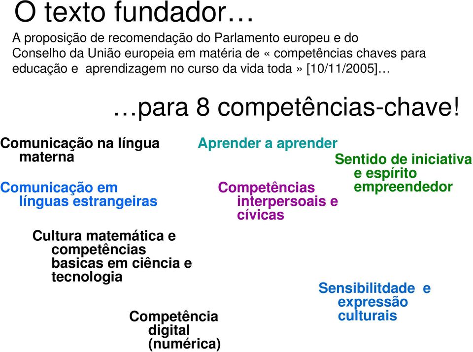 estrangeiras para 8 competências-chave!