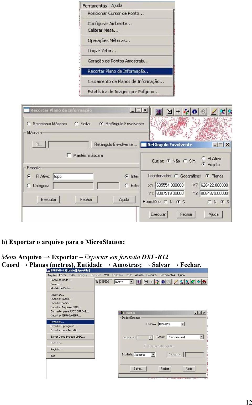 Exportar em formato DXF-R12 Coord