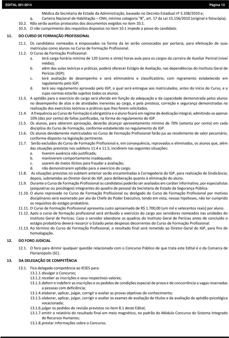 DO CURSO DE FORMAÇÃO PROFISSIONAL 11