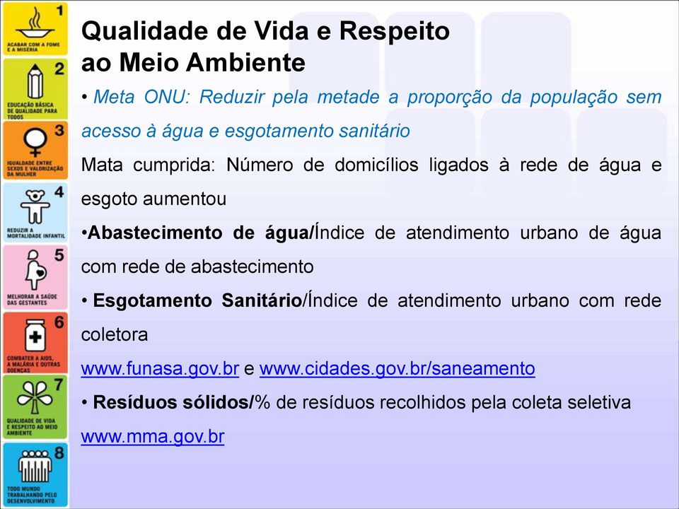 água/índice de atendimento urbano de água com rede de abastecimento Esgotamento Sanitário/Índice de atendimento urbano com