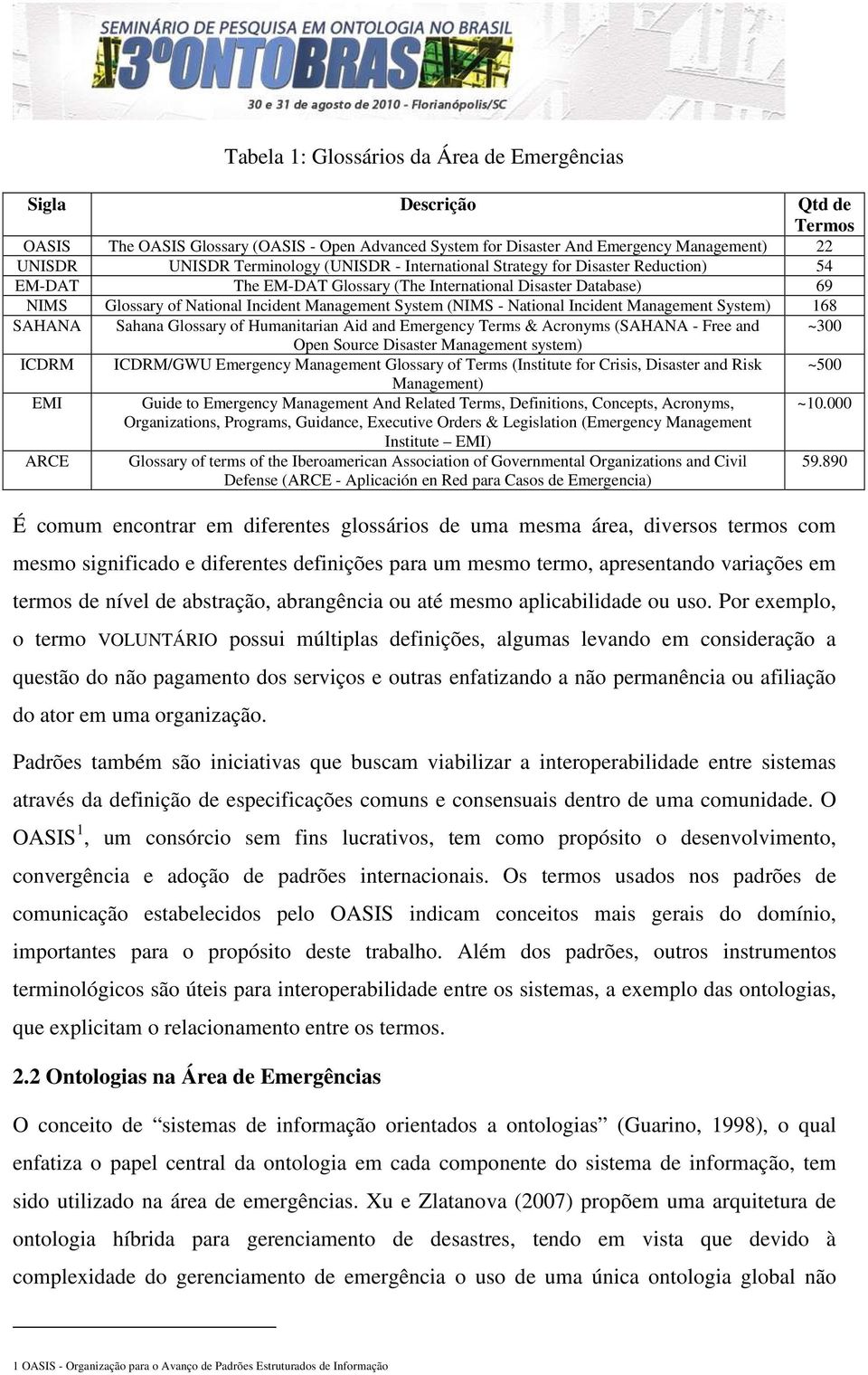 Incident Management System) 168 SAHANA Sahana Glossary of Humanitarian Aid and Emergency Terms & Acronyms (SAHANA - Free and ~300 Open Source Disaster Management system) ICDRM ICDRM/GWU Emergency