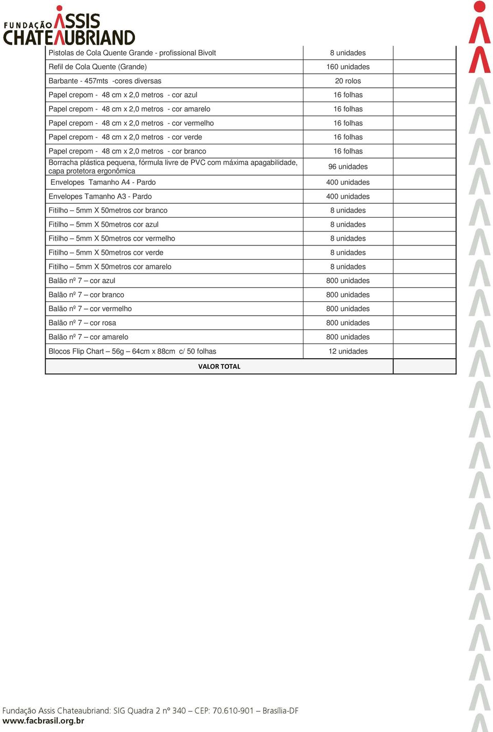 PVC com máxima apagabilidade, capa protetora ergonômica Envelopes Tamanho A4 - Pardo Envelopes Tamanho A3 - Pardo Fitilho 5mm X 50metros cor branco Fitilho 5mm X 50metros cor azul Fitilho 5mm X