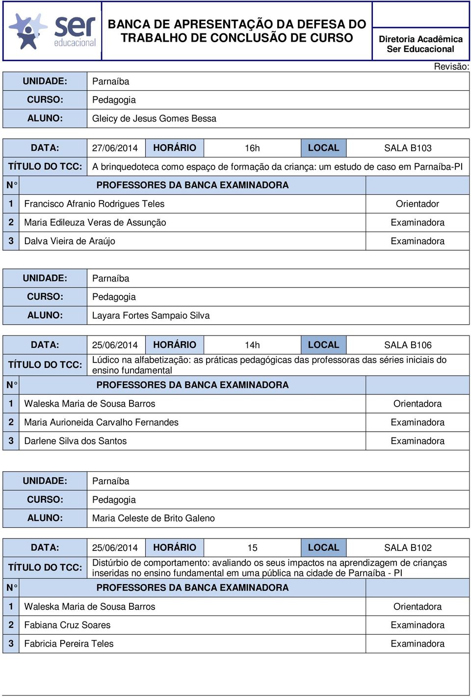 pedagógicas das professoras das séries iniciais do ensino fundamental 1 Waleska Maria de Sousa Barros Orientadora 2 Maria Aurioneida Carvalho Fernandes Examinadora 3 Darlene Silva dos Santos