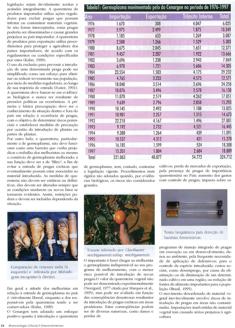 A quarentena de produtos para exportação utiliza procedimentos para proteger a agricultura dos países importadores, de acordo com os regulamentos ou condições especificadas por estes (Kahn, 1989).