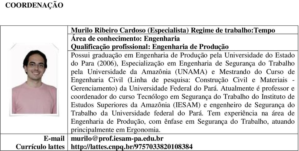 Gerenciamento) da Universidade Federal do Pará.