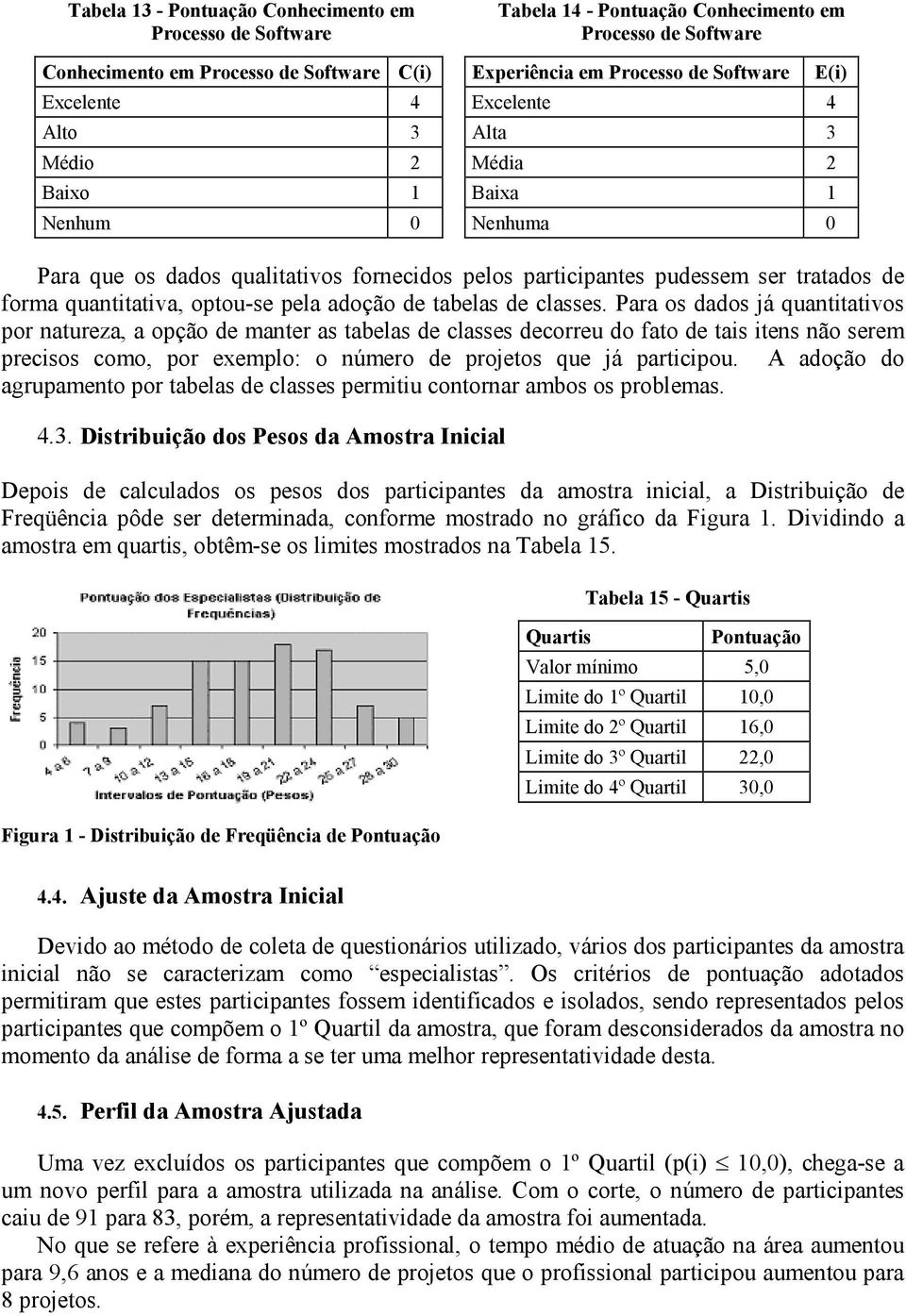 pela adoção de tabelas de classes.