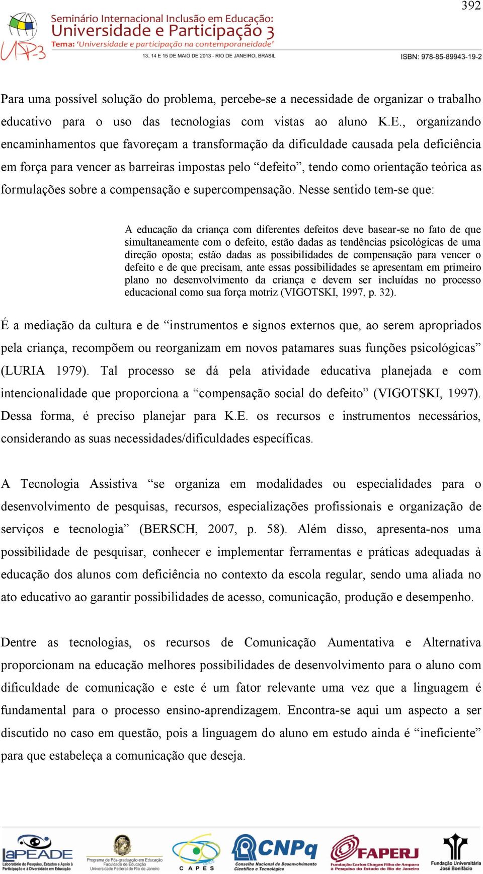 formulações sobre a compensação e supercompensação.