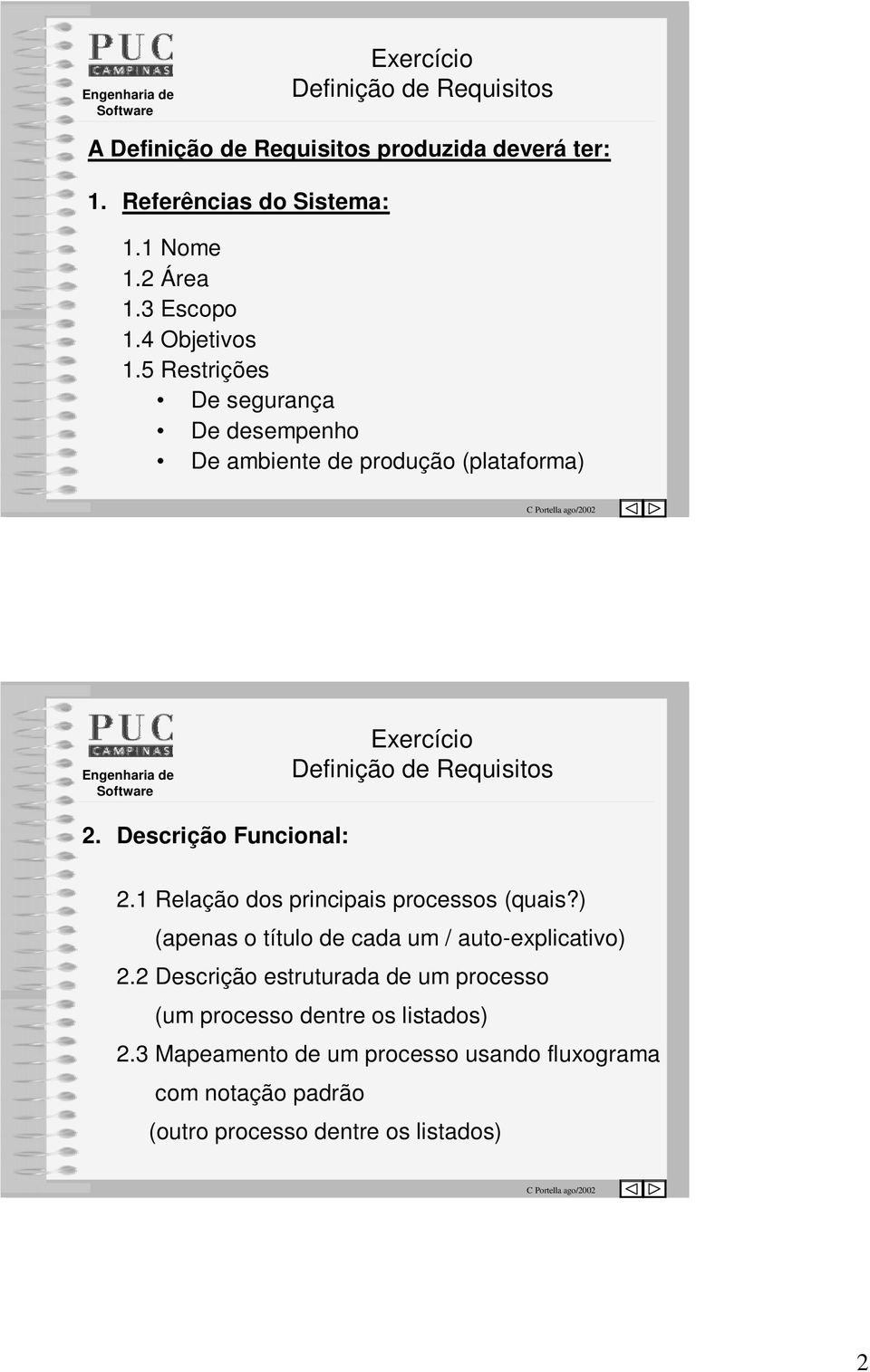 Descrição Funcional: 2.1 Relação dos principais processos (quais?) (apenas o título de cada um / auto-explicativo) 2.