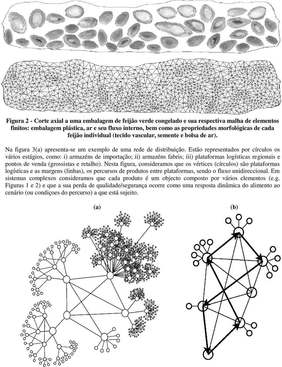 Estão representados por círculos os vários estágios, como: i) armazéns de importação; ii) armazéns fabris; iii) plataformas logísticas regionais e pontos de venda (grossistas e retalho).