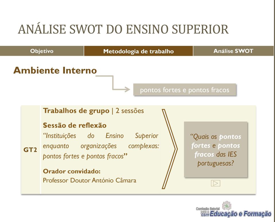 organizações complexas: pontos fortes e pontos fracos Orador convidado: