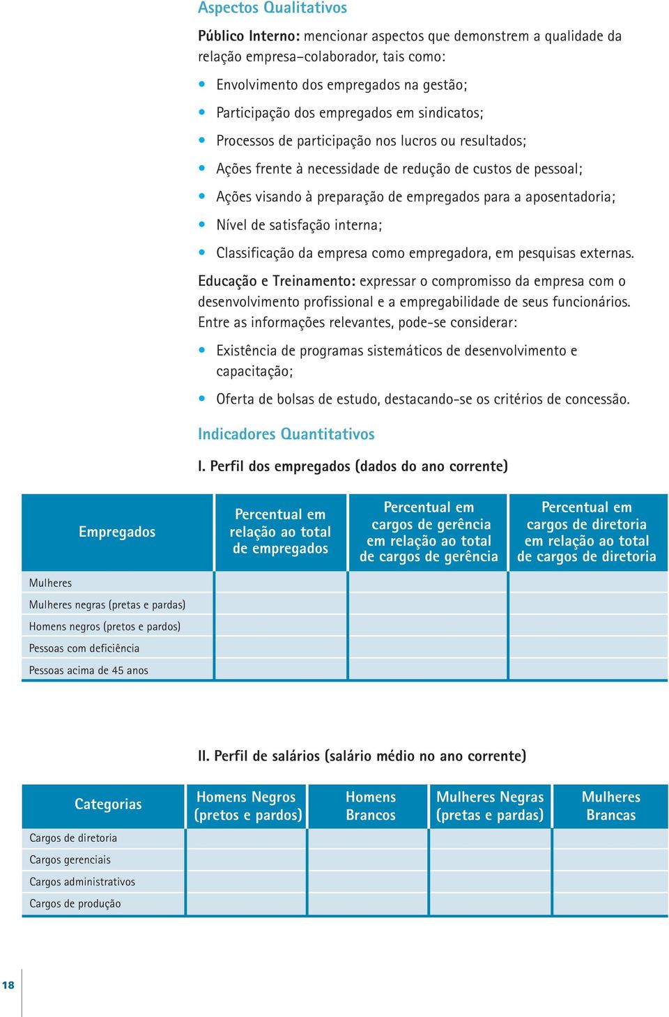 satisfação interna; Classificação da empresa como empregadora, em pesquisas externas.