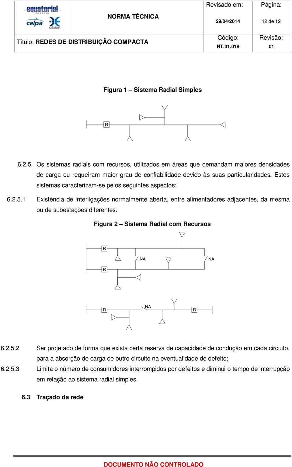 Figura 2 Sistema Radial com Recursos R NA NA R R NA R 6.2.5.