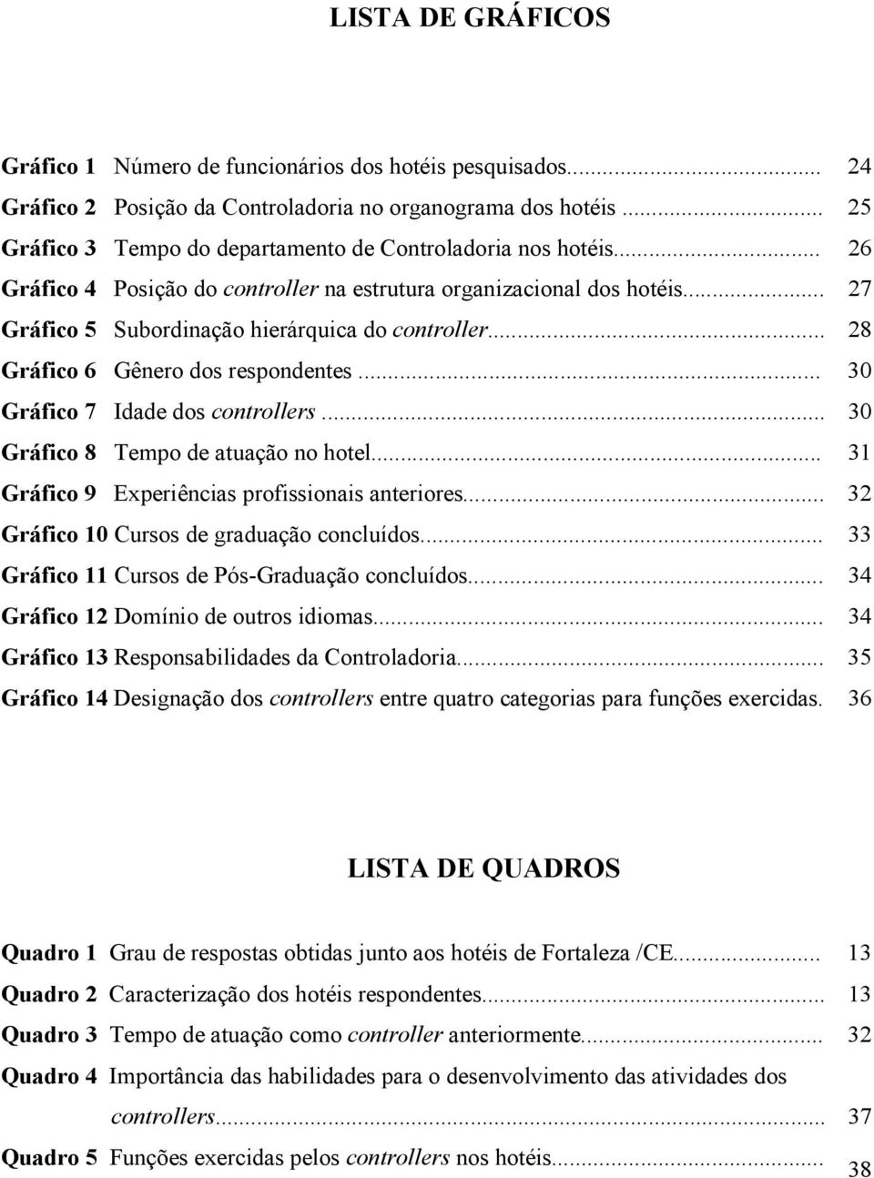 .. 28 Gráfico 6 Gênero dos respondentes... 30 Gráfico 7 Idade dos controllers... 30 Gráfico 8 Tempo de atuação no hotel... 31 Gráfico 9 Experiências profissionais anteriores.