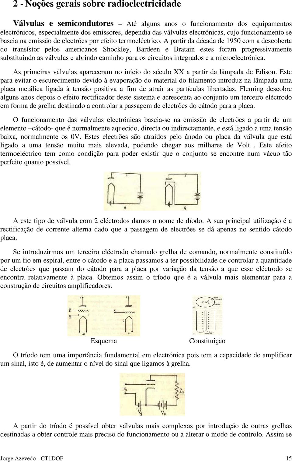 A partir da década de 1950 com a descoberta do transístor pelos americanos Shockley, Bardeen e Bratain estes foram progressivamente substituindo as válvulas e abrindo caminho para os circuitos