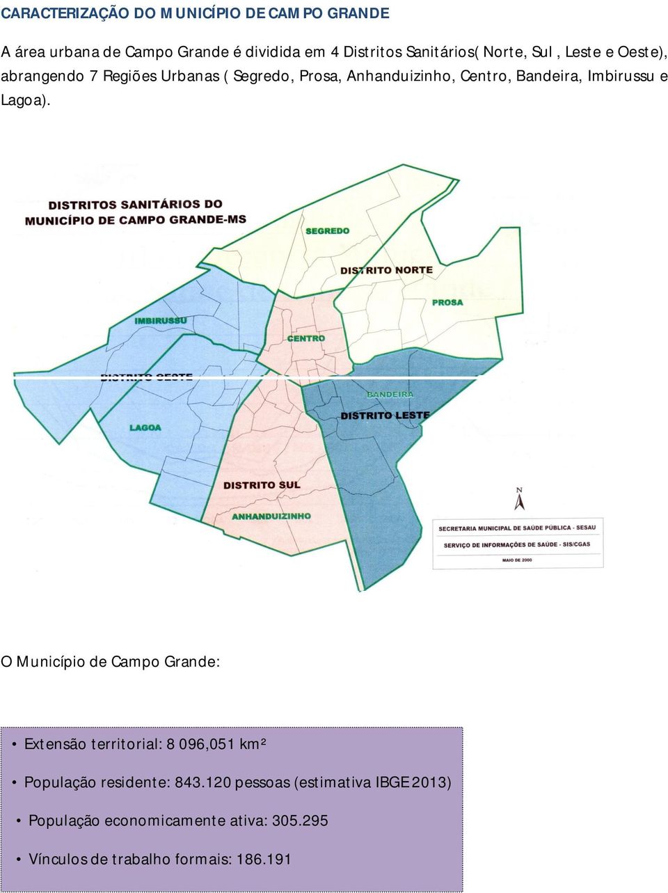 Bandeira, Imbirussu e Lagoa).