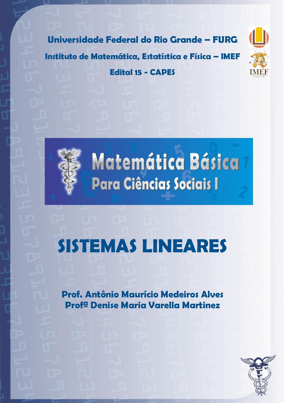 Editl 5 - CAPES SISTEMAS LINEARES Prof.