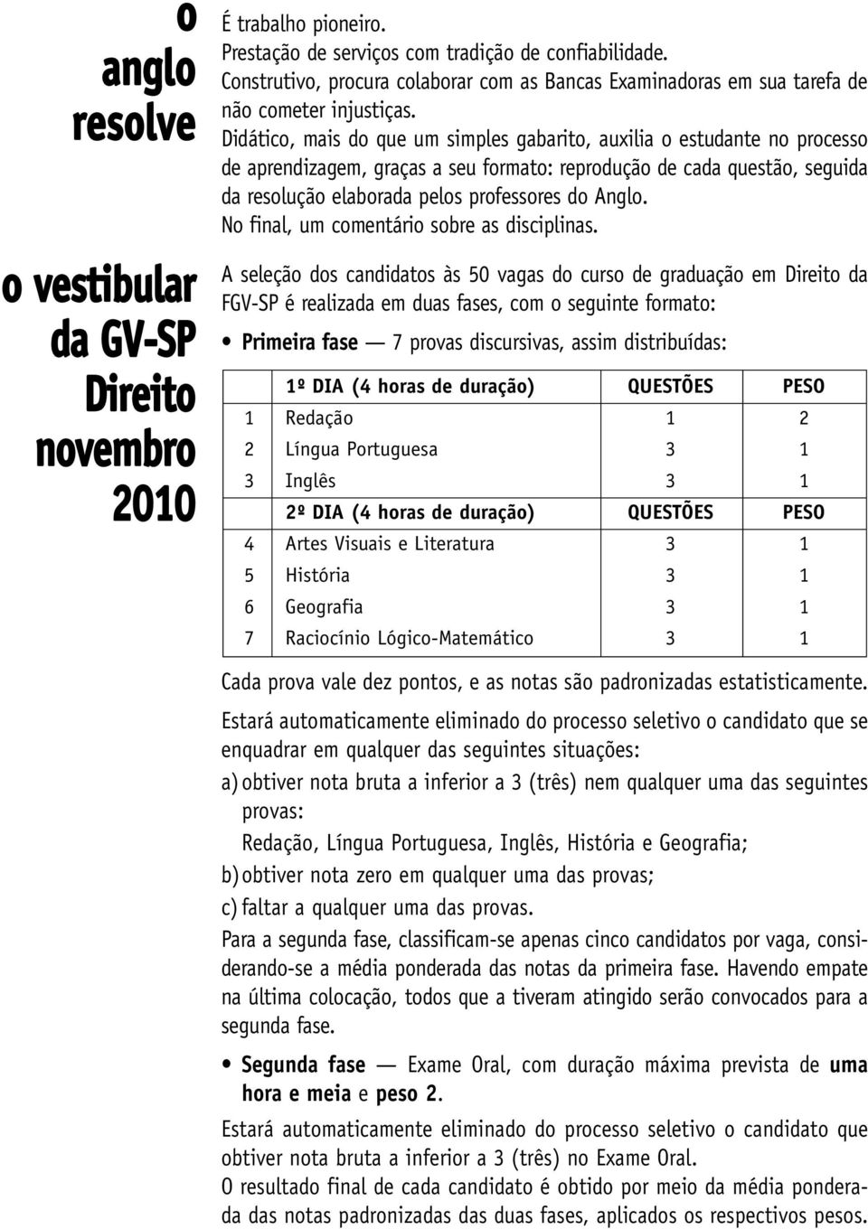 Didático, mais do que um simples gabarito, auxilia o estudante no processo de aprendizagem, graças a seu formato: reprodução de cada questão, seguida da resolução elaborada pelos professores do Anglo.