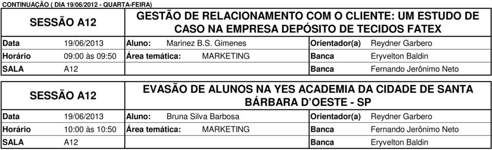 Baldin SALA A12 Banca Fernando Jerônimo Neto SESSÃO A12 GESTÃO DE RELACIONAMENTO COM O CLIENTE: UM ESTUDO DE CASO NA EMPRESA DEPÓSITO DE TECIDOS