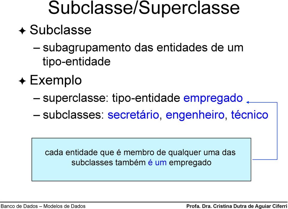 empregado subclasses: secretário, egeheiro, técico cada