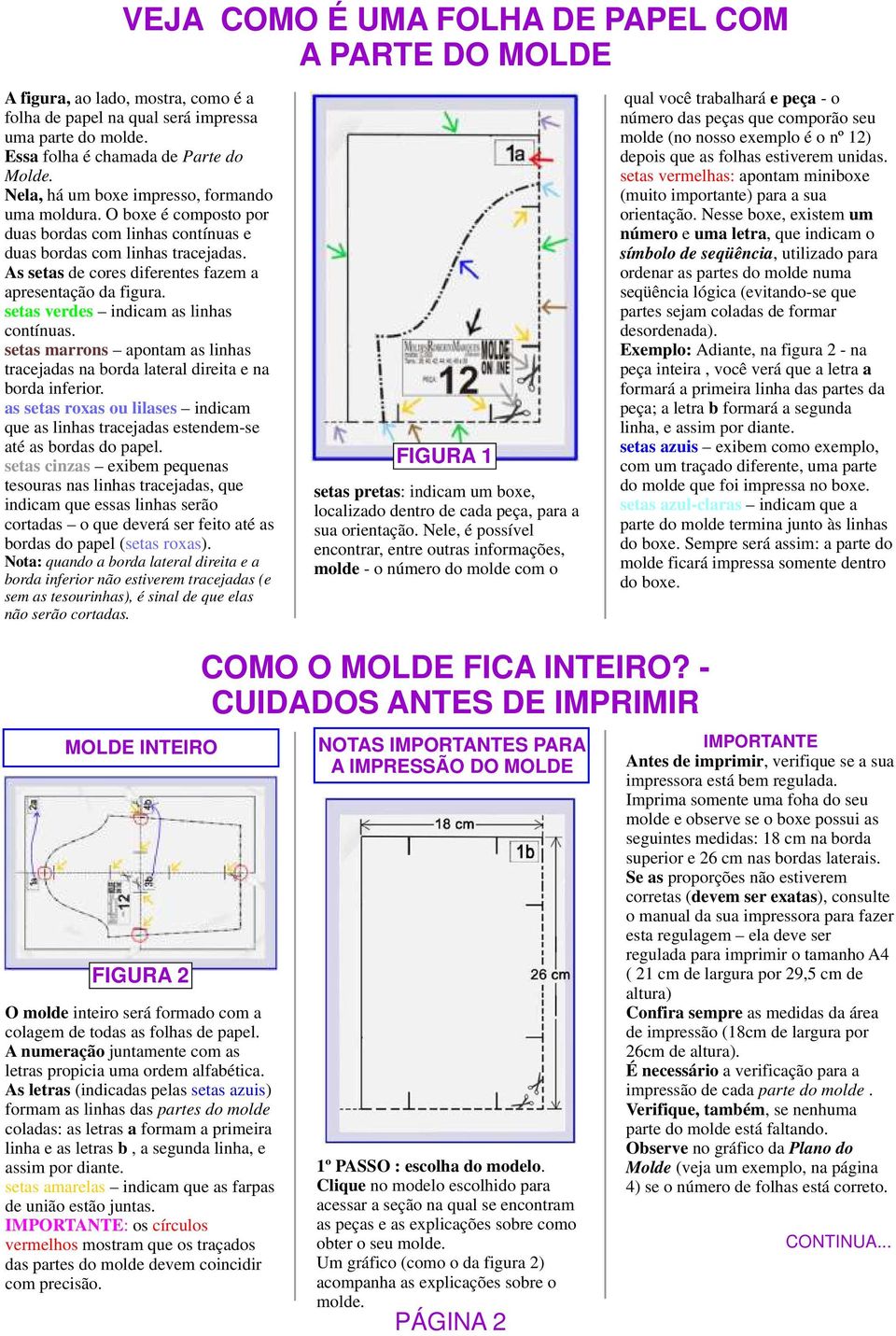 sets verdes indim s linhs ontínus. sets mrrons pontm s linhs trejds n ord lterl direit e n ord inferior. s sets roxs ou lilses indim que s linhs trejds estendem-se té s ords do ppel.