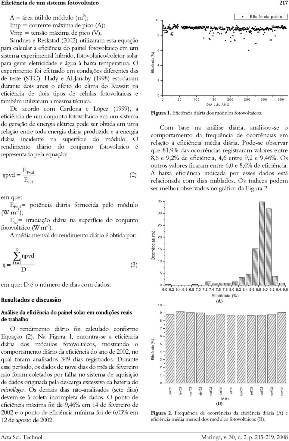 temperatura. O experimento foi efetuado em condições diferentes das de teste (STC).