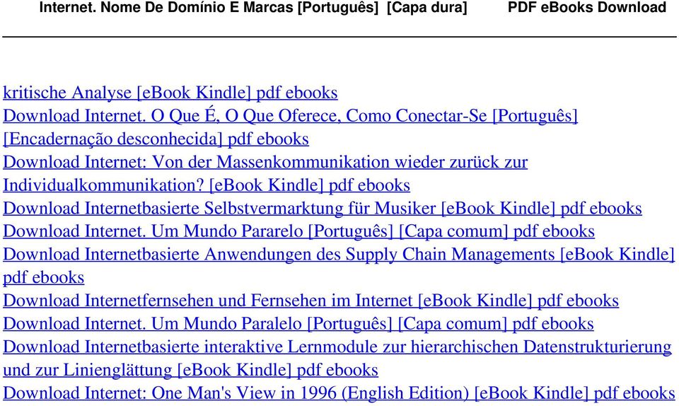 [ebook Kindle] pdf ebooks Download Internetbasierte Selbstvermarktung für Musiker [ebook Kindle] pdf ebooks Download Internet.