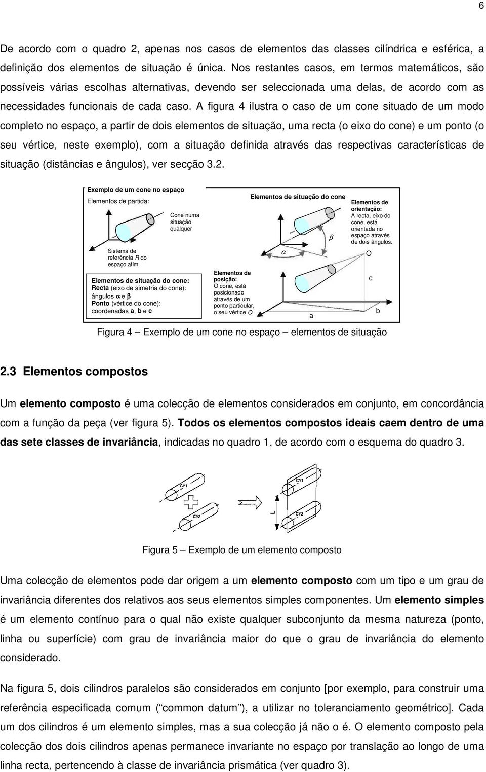 A figura 4 ilustra o caso de um cone situado de um modo completo no espaço, a partir de dois elementos de situação, uma recta (o eixo do cone) e um ponto (o seu vértice, neste exemplo), com a