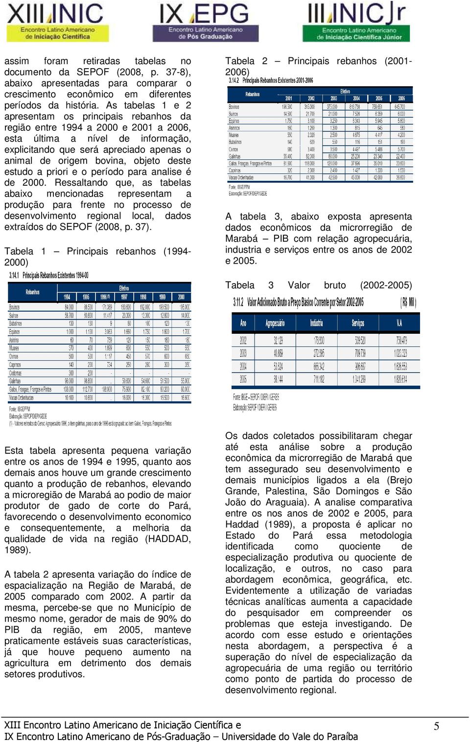 objeto deste estudo a priori e o período para analise é de 2000.