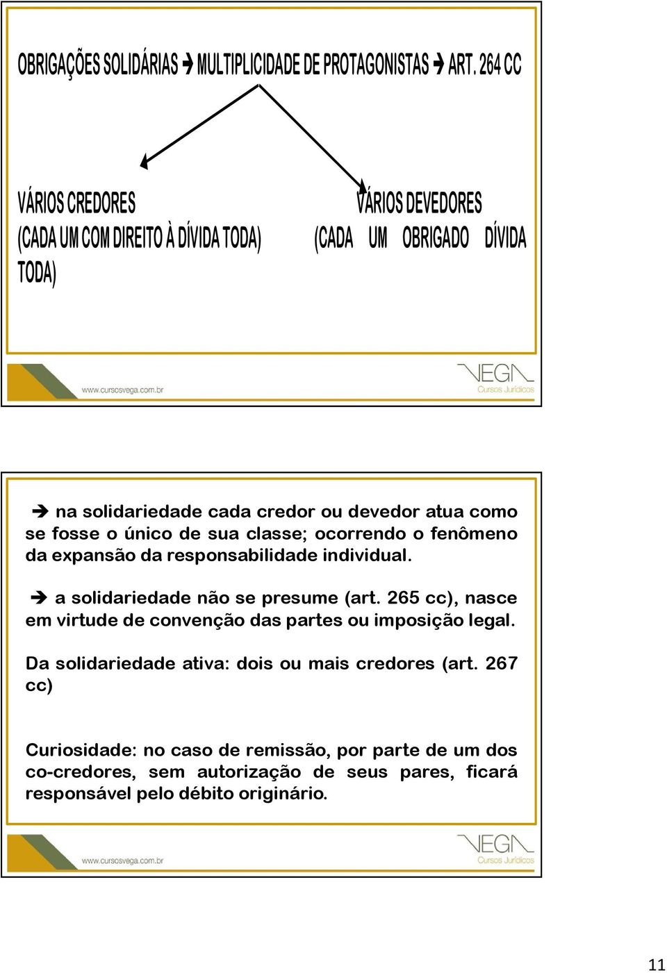 como se fosse o único de sua classe; ocorrendo o fenômeno da expansão da responsabilidade individual. a solidariedade não se presume (art.