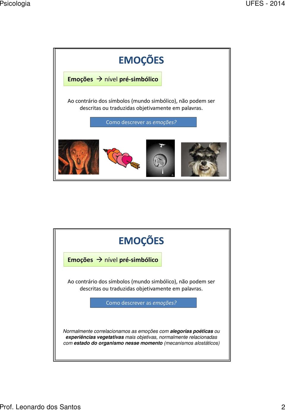 Normalmente correlacionamos as emoções com alegorias poéticas ou experiências vegetativas mais objetivas, normalmente relacionadas com estado