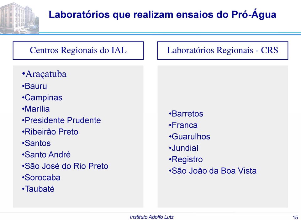 Santos Santo André São José do Rio Preto Sorocaba Taubaté Laboratórios