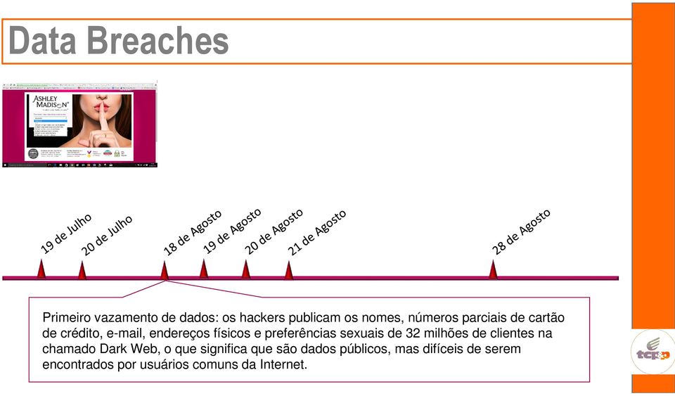 preferências sexuais de 32 milhões de clientes na chamado Dark Web, o que