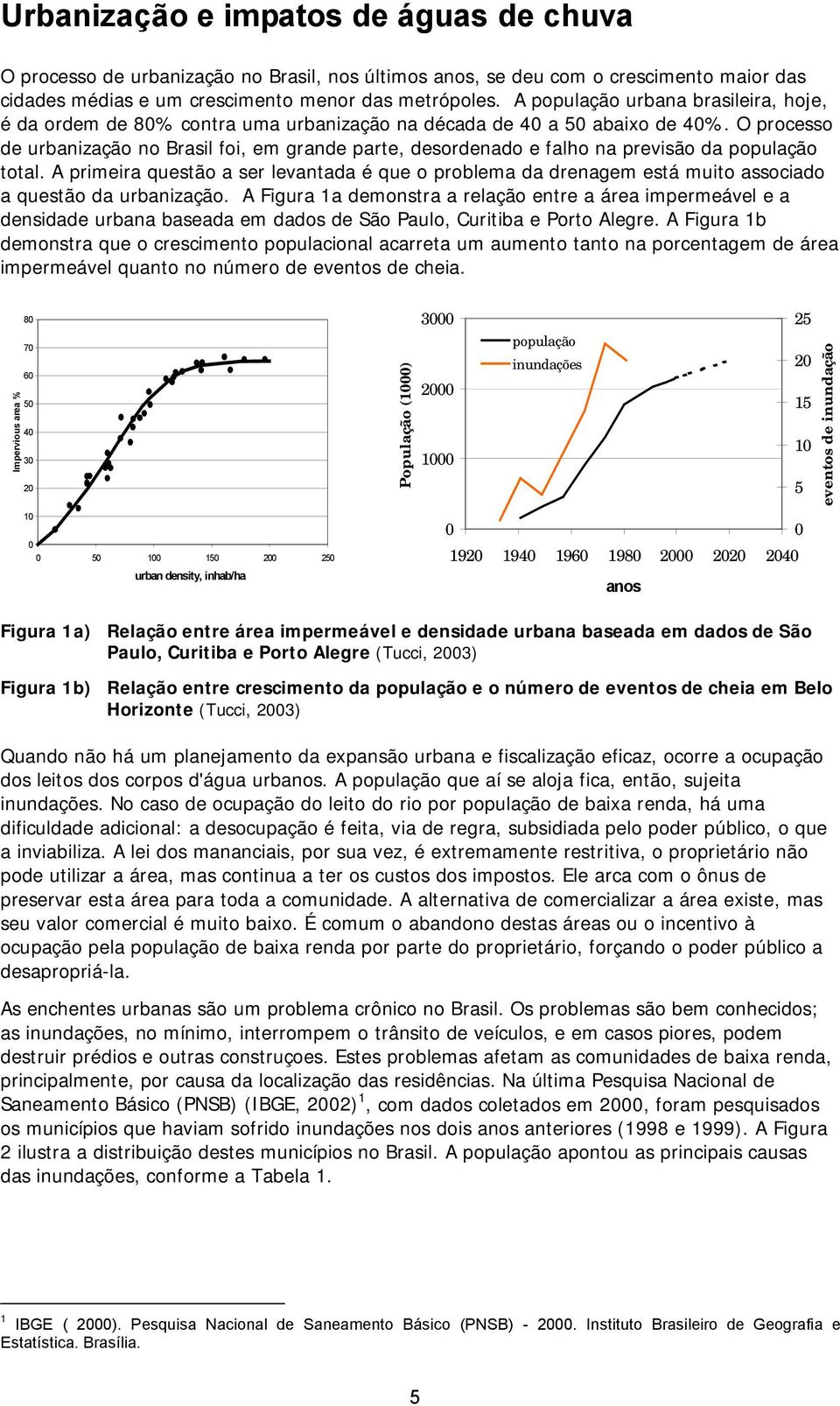 O processo de urbanização no Brasil foi, em grande parte, desordenado e falho na previsão da população total.