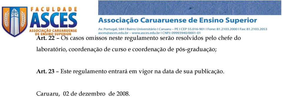 coordenação de pós-graduação; Art.