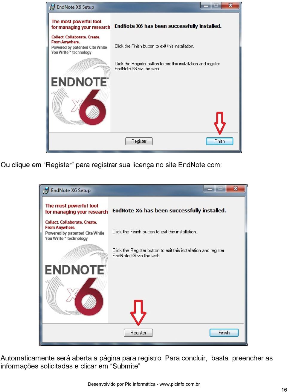 com: Automaticamente será aberta a página para