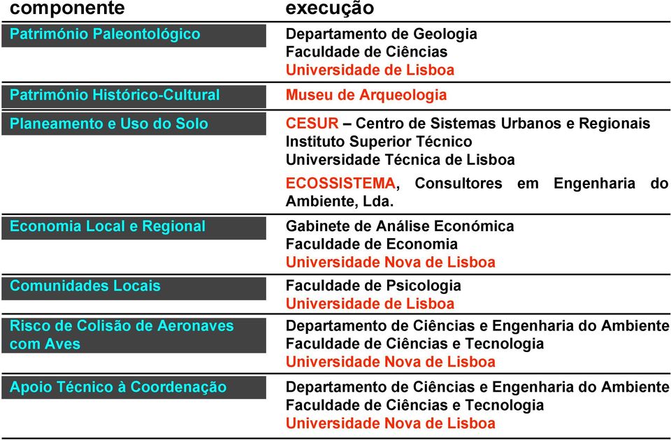 Técnica de Lisboa ECOSSISTEMA, Consultores em Engenharia do Ambiente, Lda.