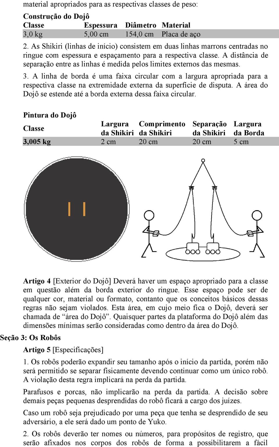 A distância de separação entre as linhas é medida pelos limites externos das mesmas. 3.