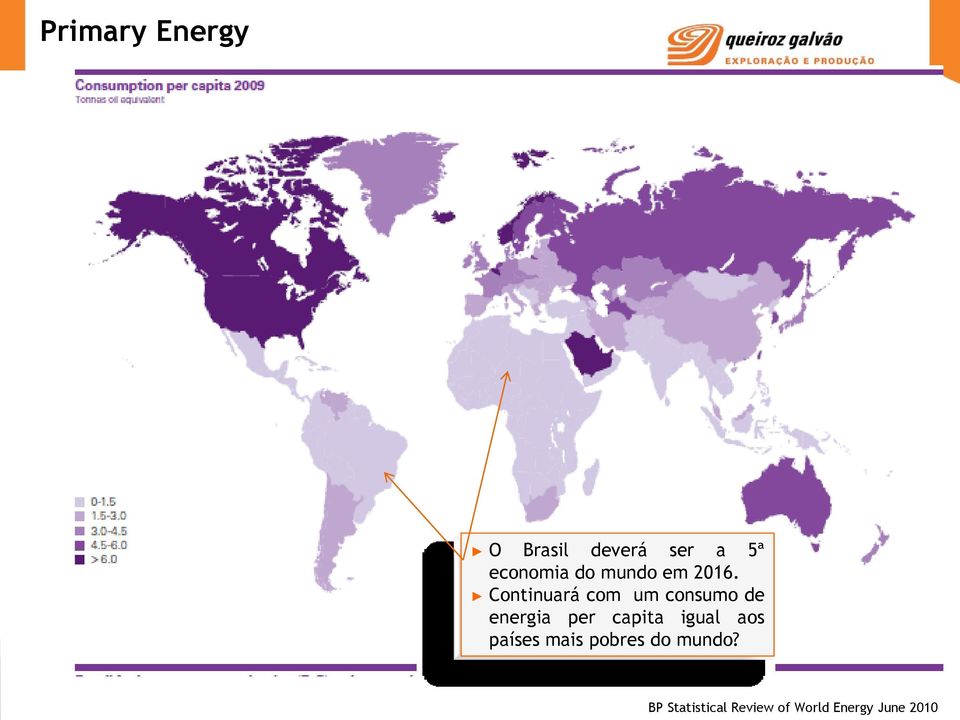 Continuará com um consumo de energia per capita